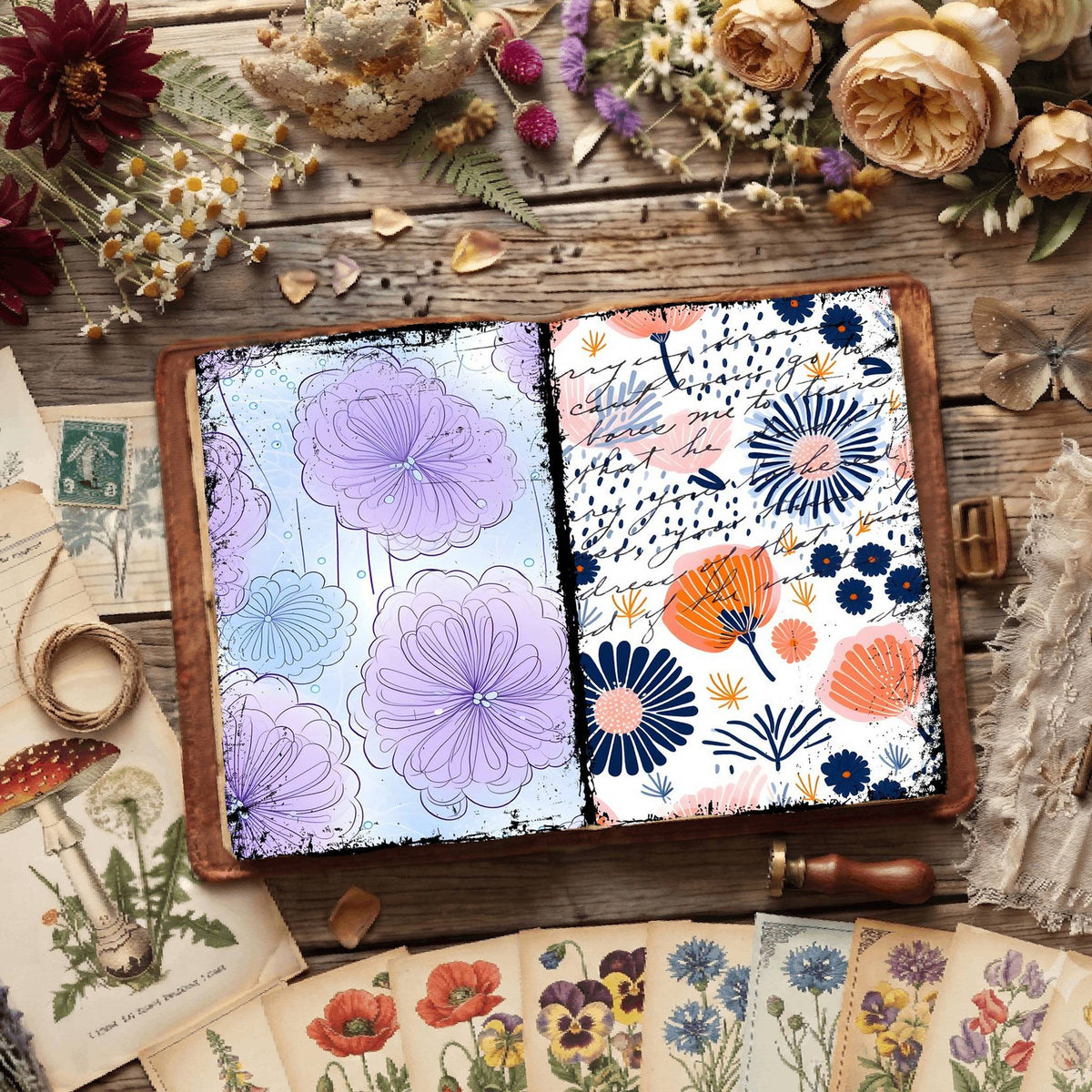 Floral Digital Papers