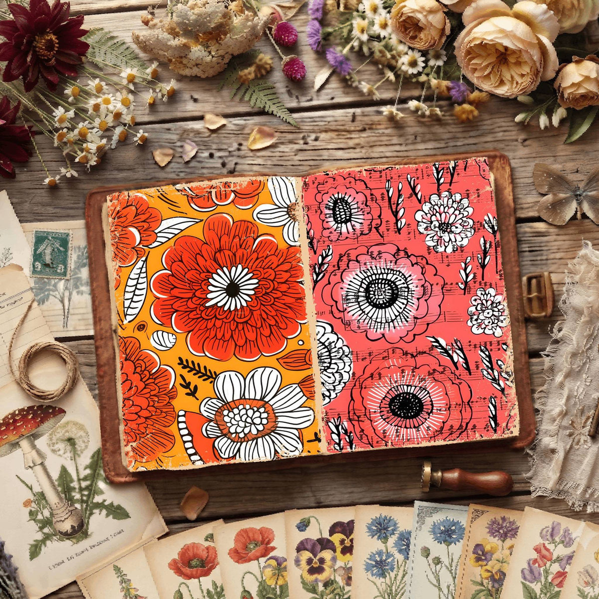 Floral Digital Papers