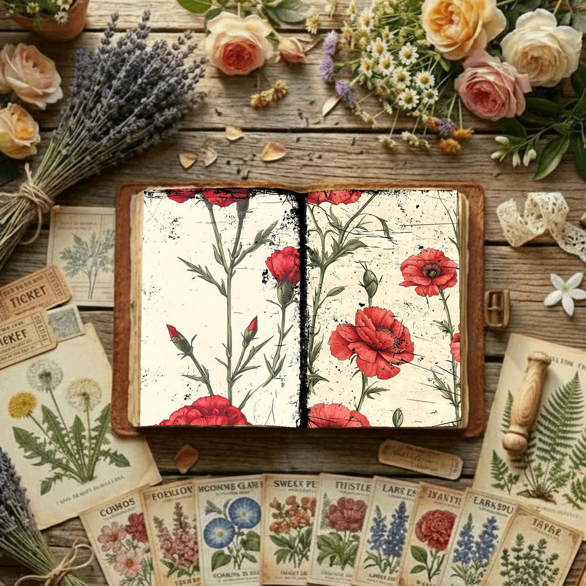 Floral Digital Papers