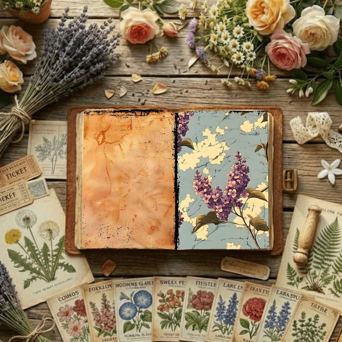 Floral Digital Papers