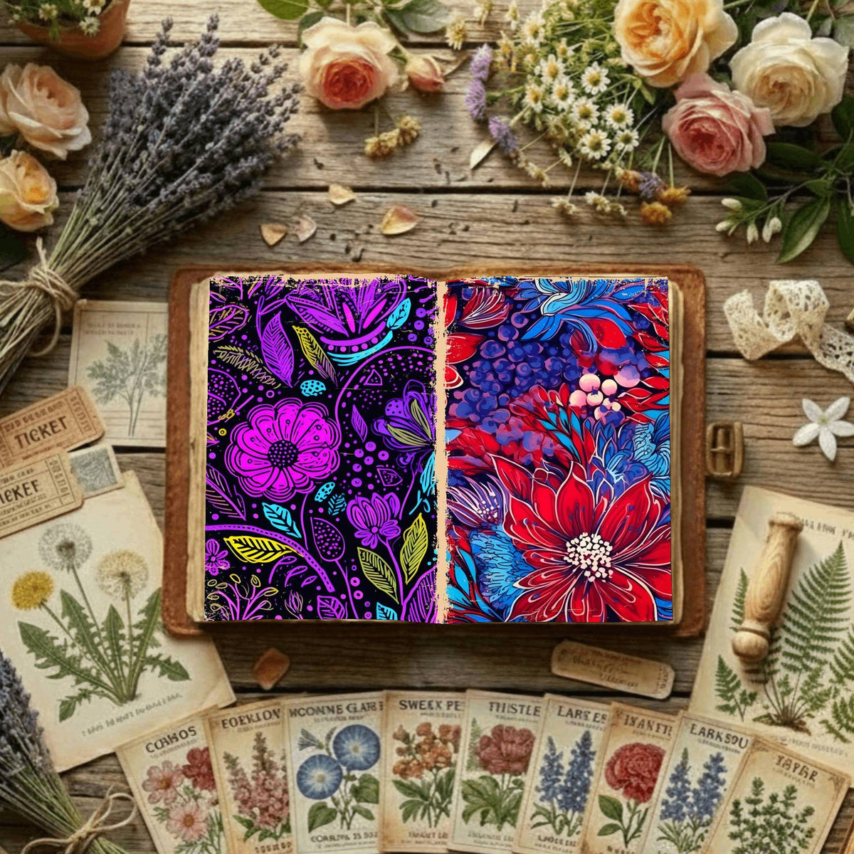 Floral Digital Papers