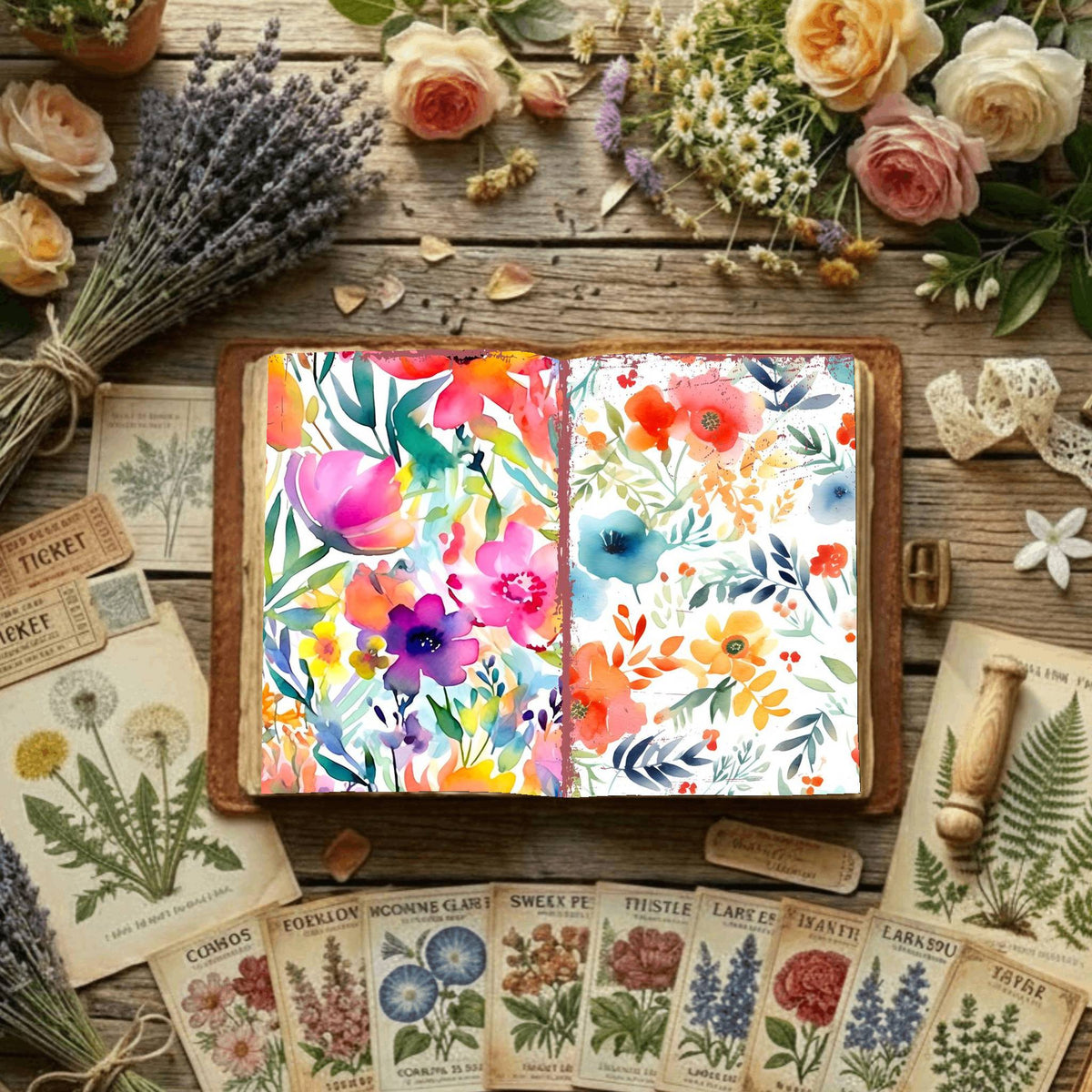 Floral Digital Papers