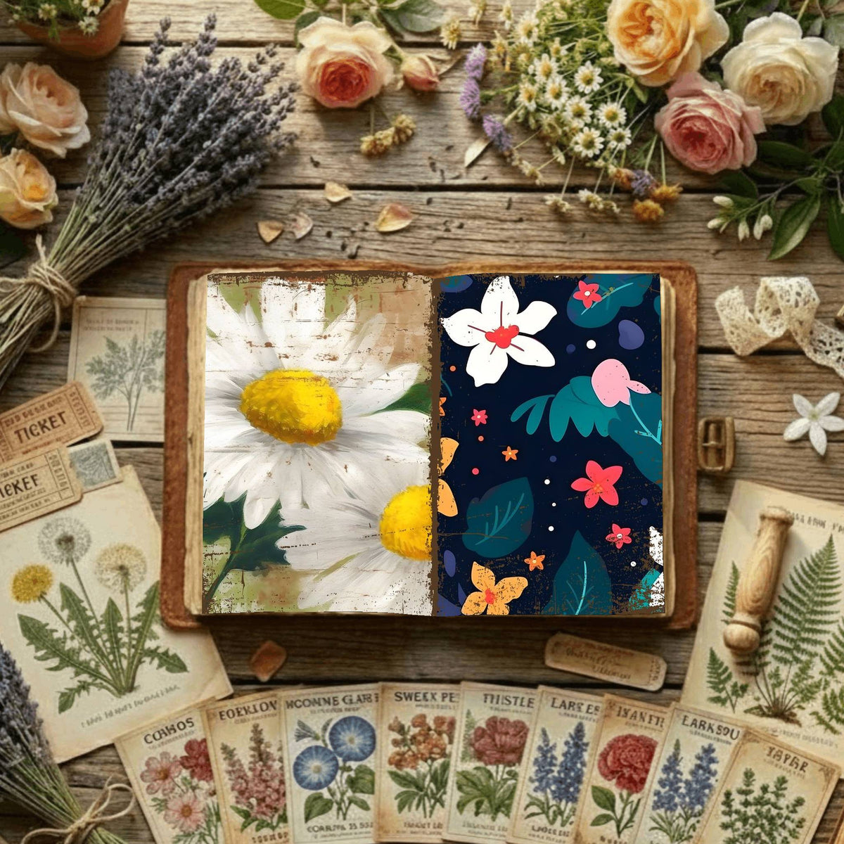 Floral Digital Papers