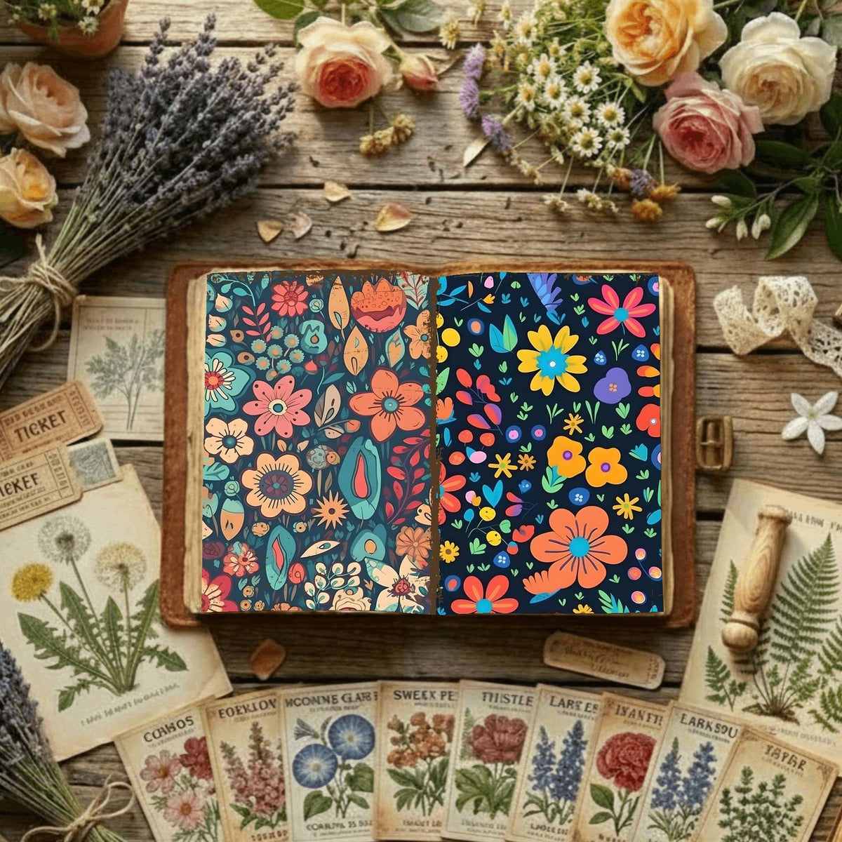 Floral Digital Papers