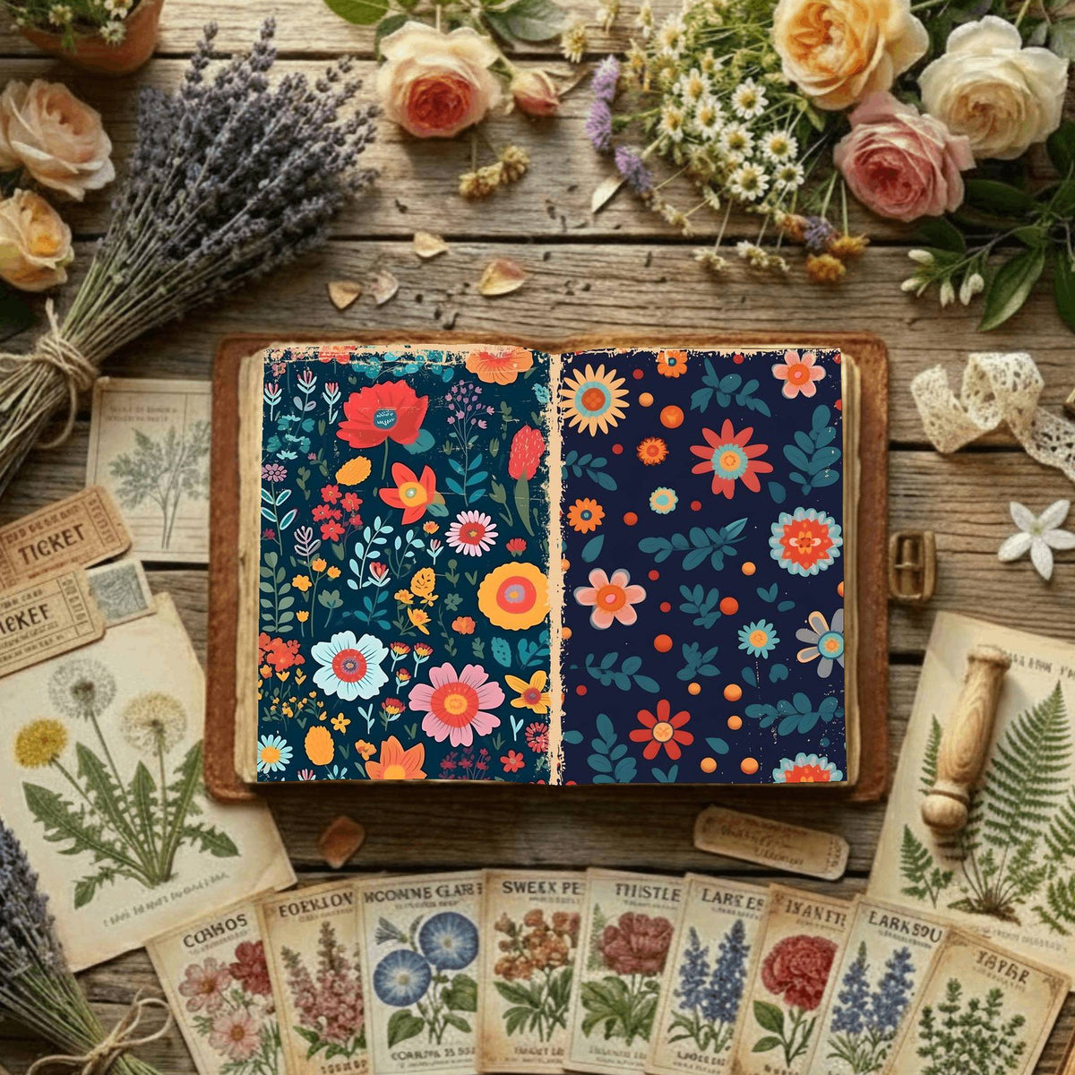 Floral Digital Papers