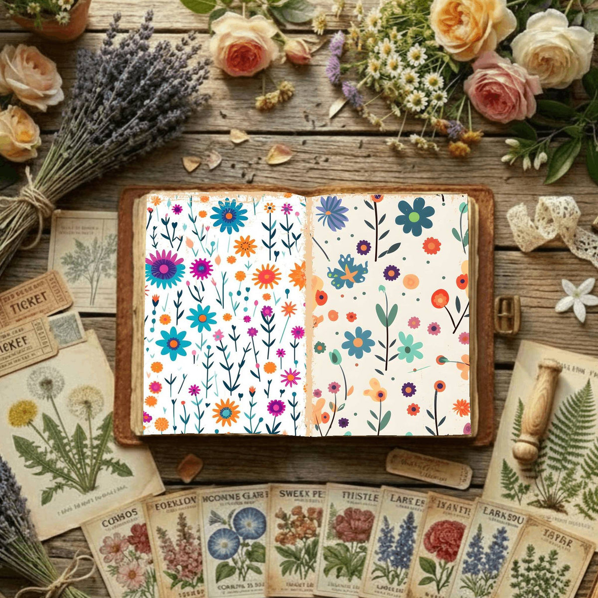 Floral Digital Papers