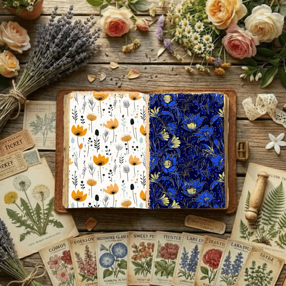 Floral Digital Papers