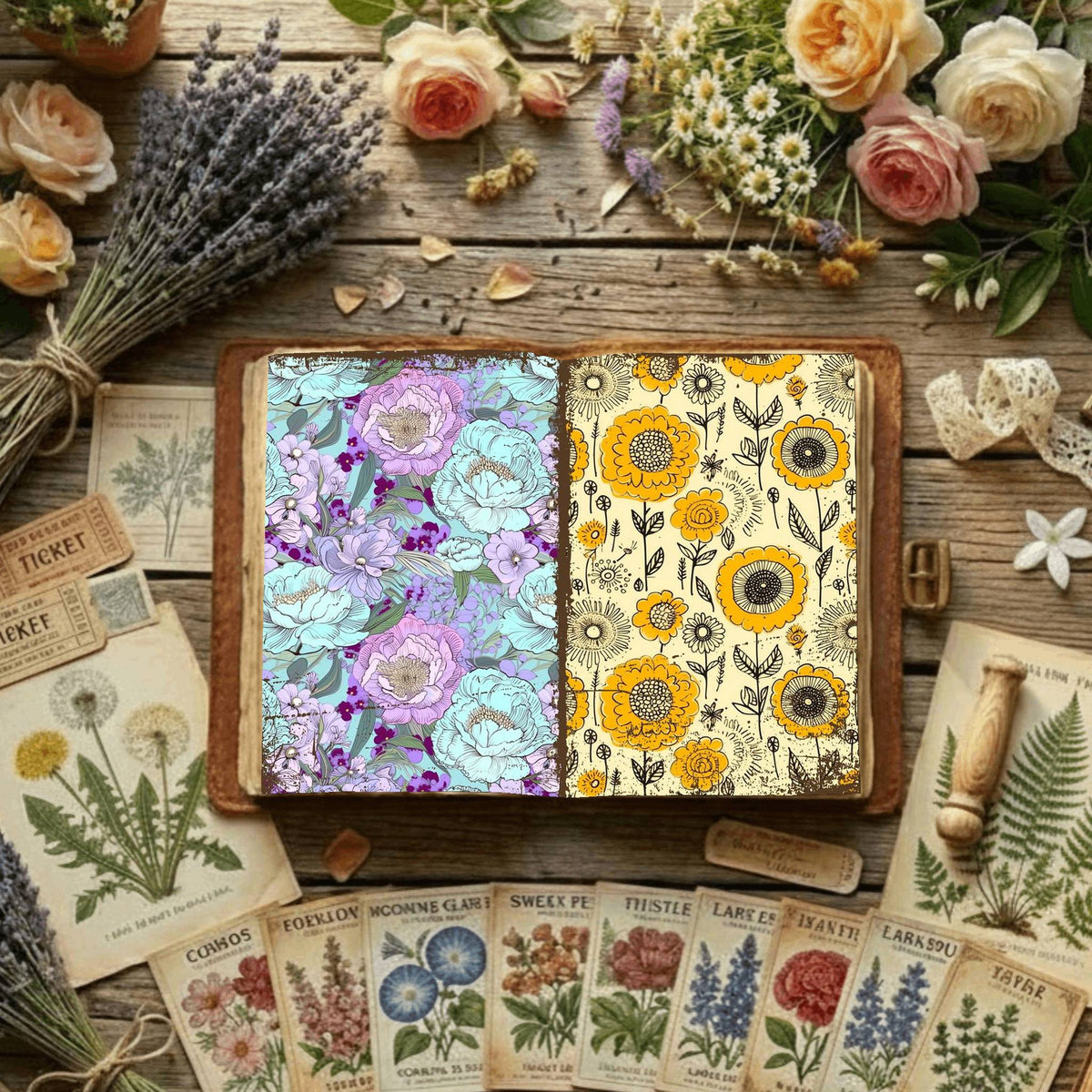 Floral Digital Papers