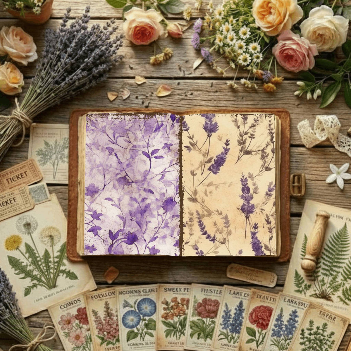 Floral Digital Papers