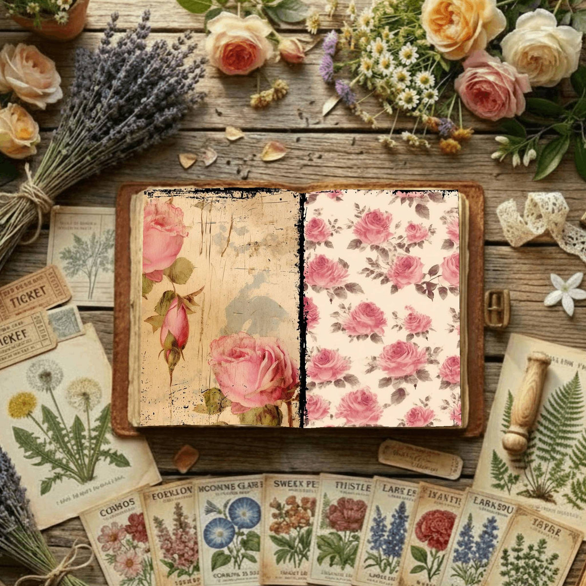 Floral Digital Papers