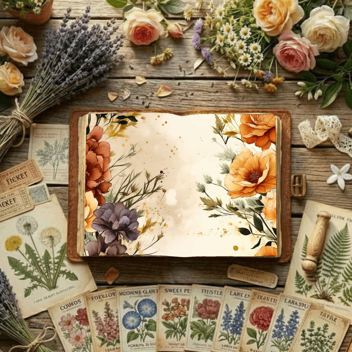 Floral Digital Papers