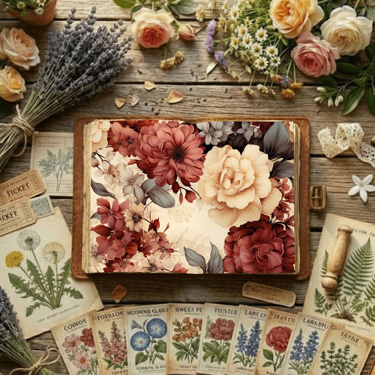 Floral Digital Papers