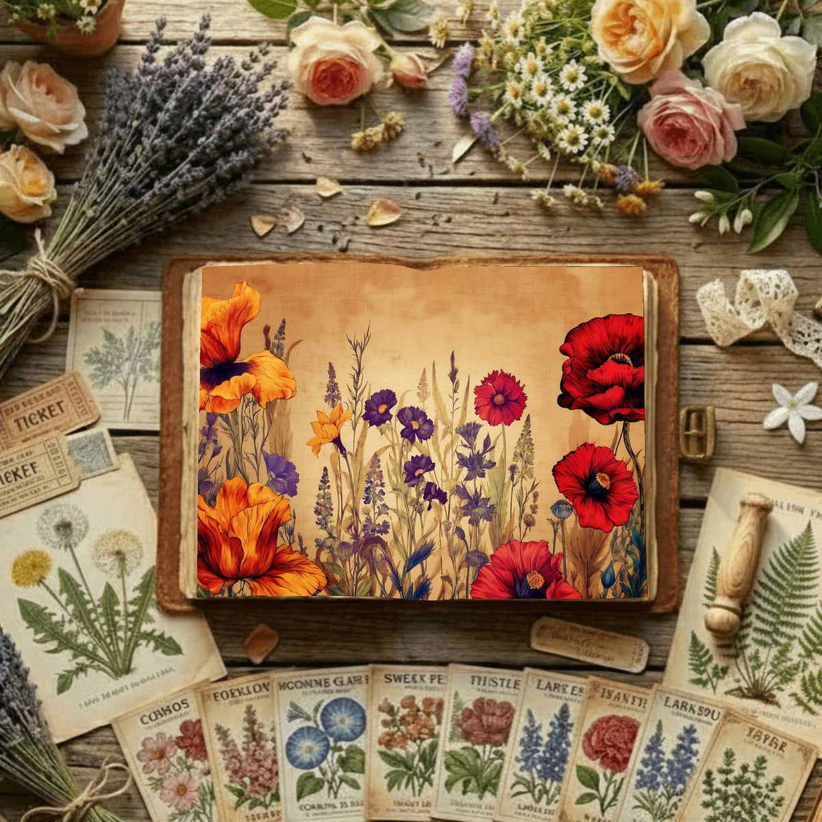 Floral Digital Papers