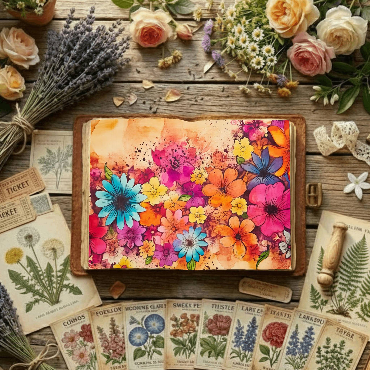 Floral Digital Papers