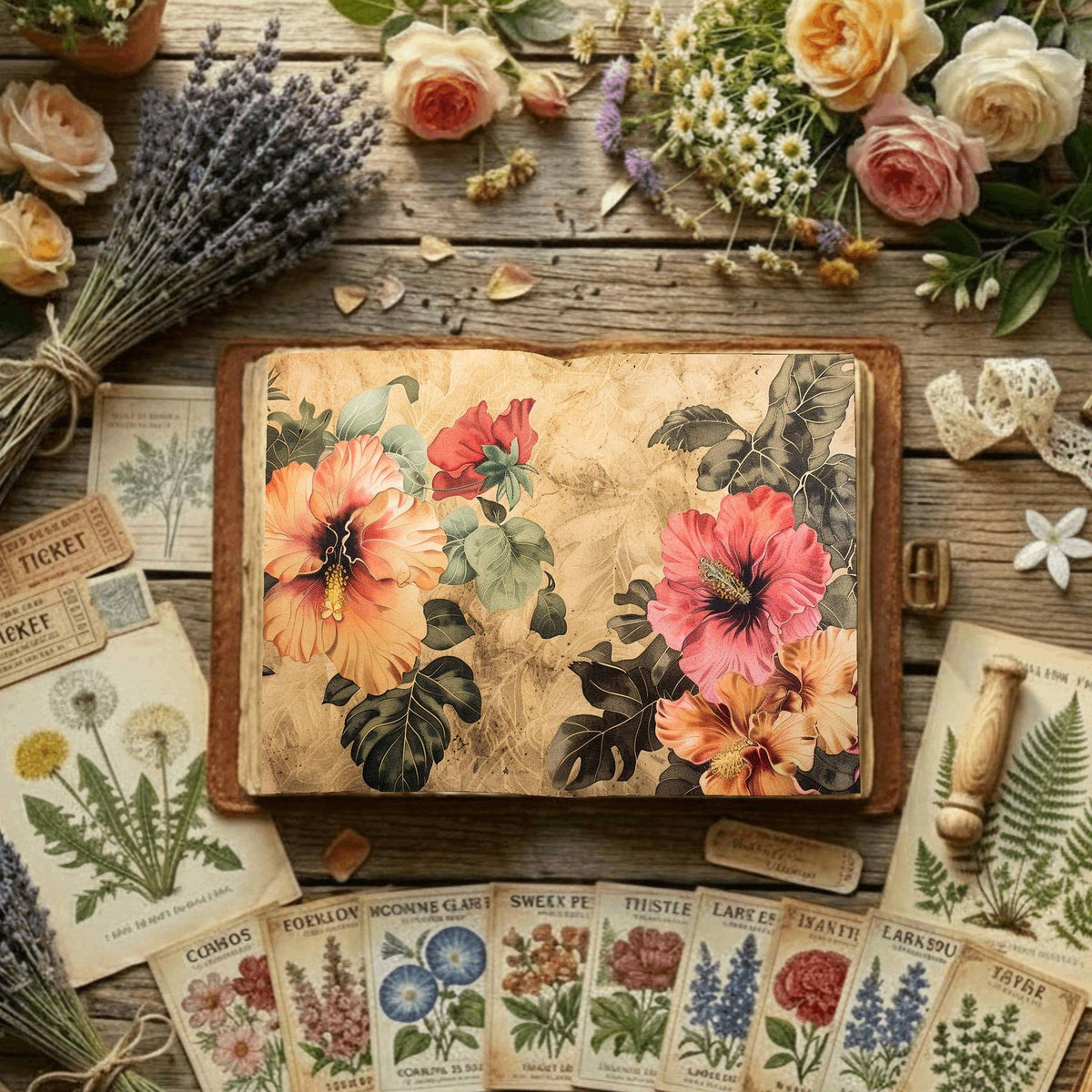 Floral Digital Papers