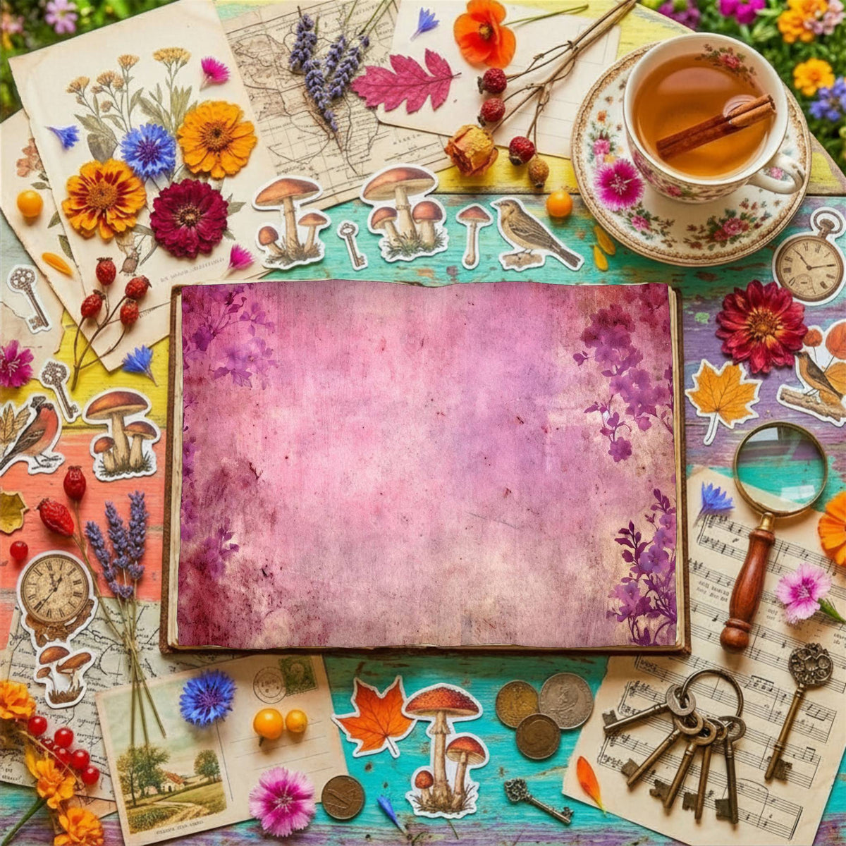 Fuchsiaflowers Digital Papers