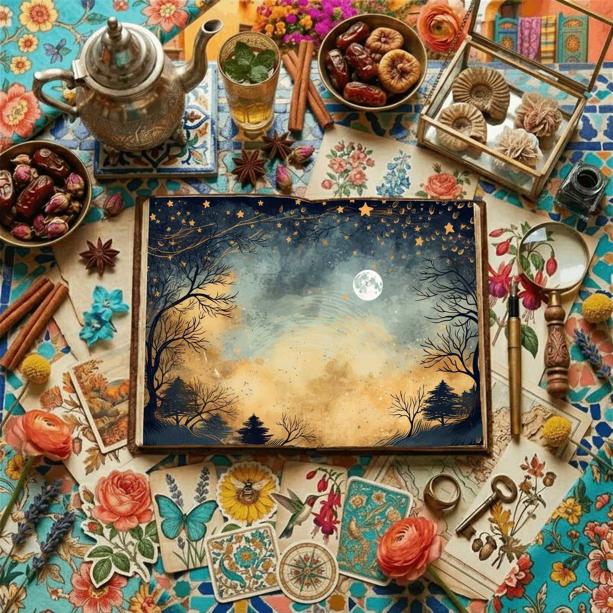 Full Moon Digital Papers