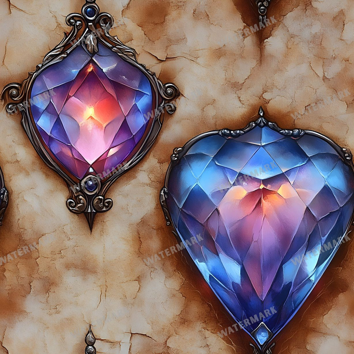 Gems Seamless Pattern