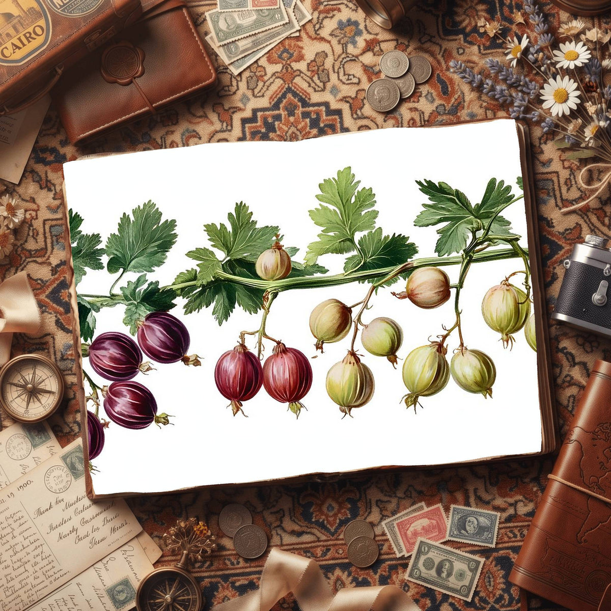 Gooseberries Digital Papers