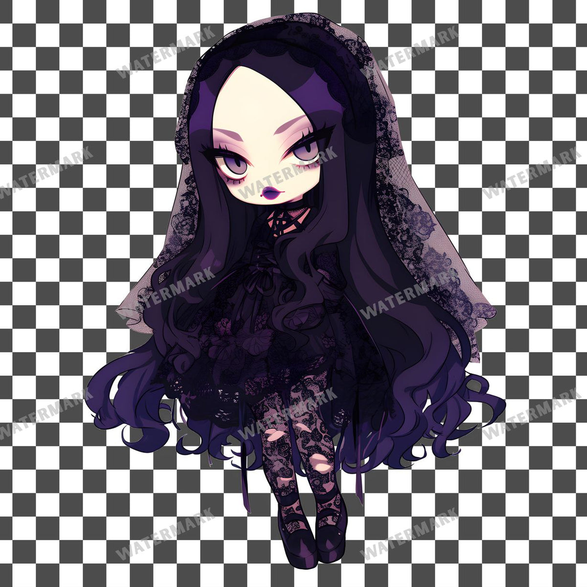 Goth Girl Clipart Pngs