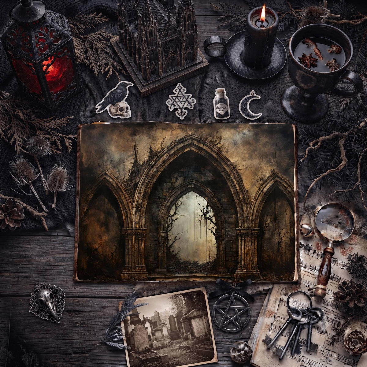 Gothic Arch Digital Papers