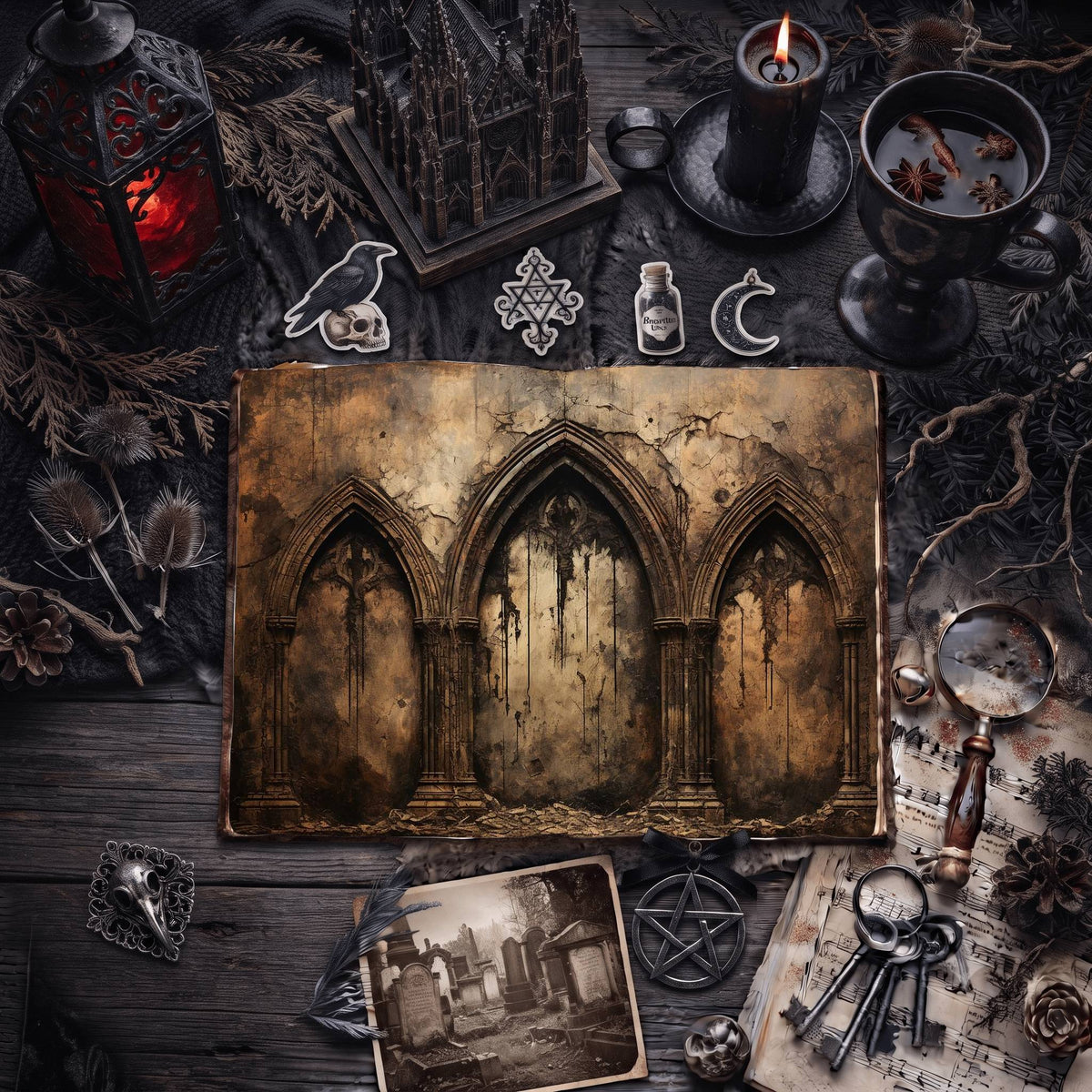 Gothic Arch Digital Papers