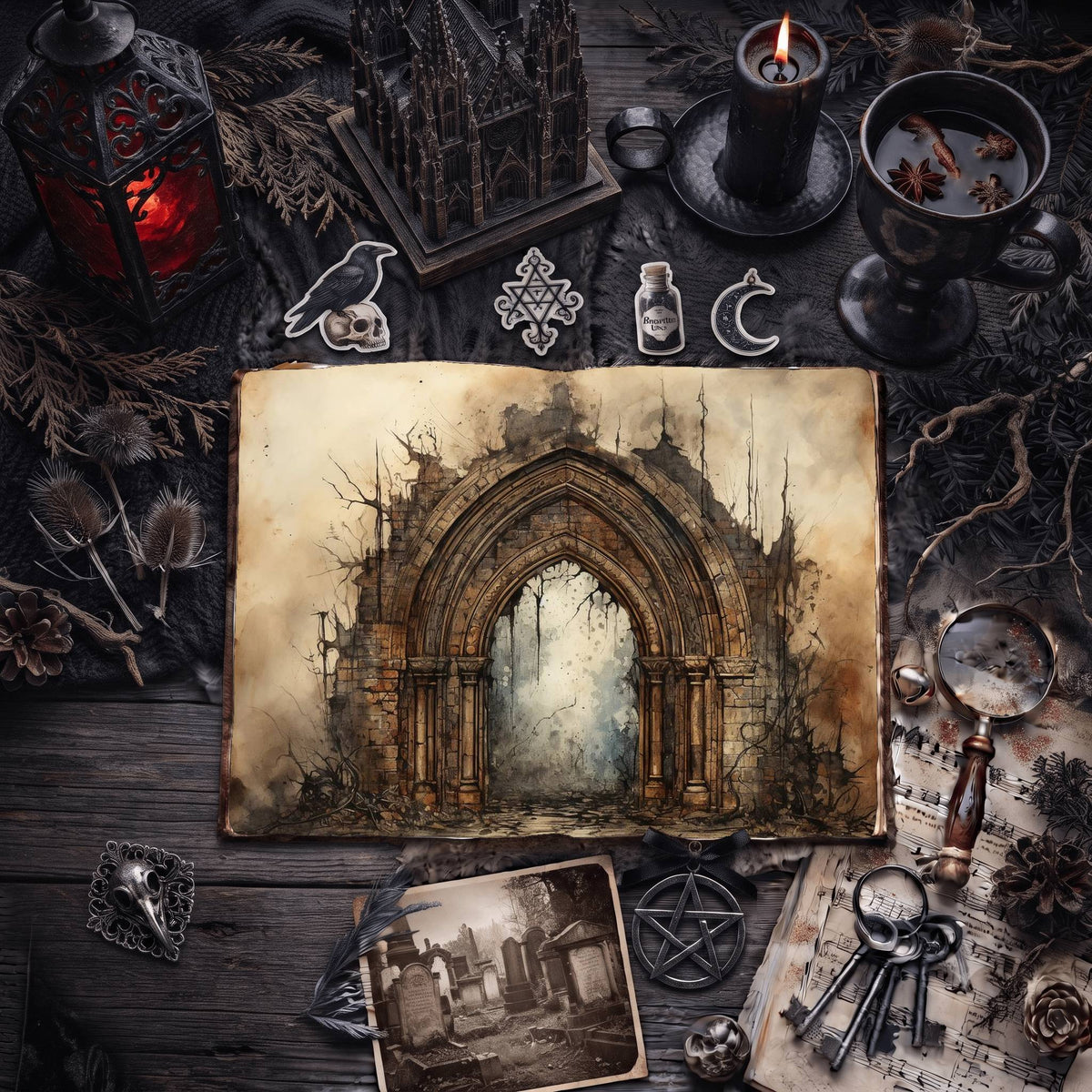 Gothic Arch Digital Papers