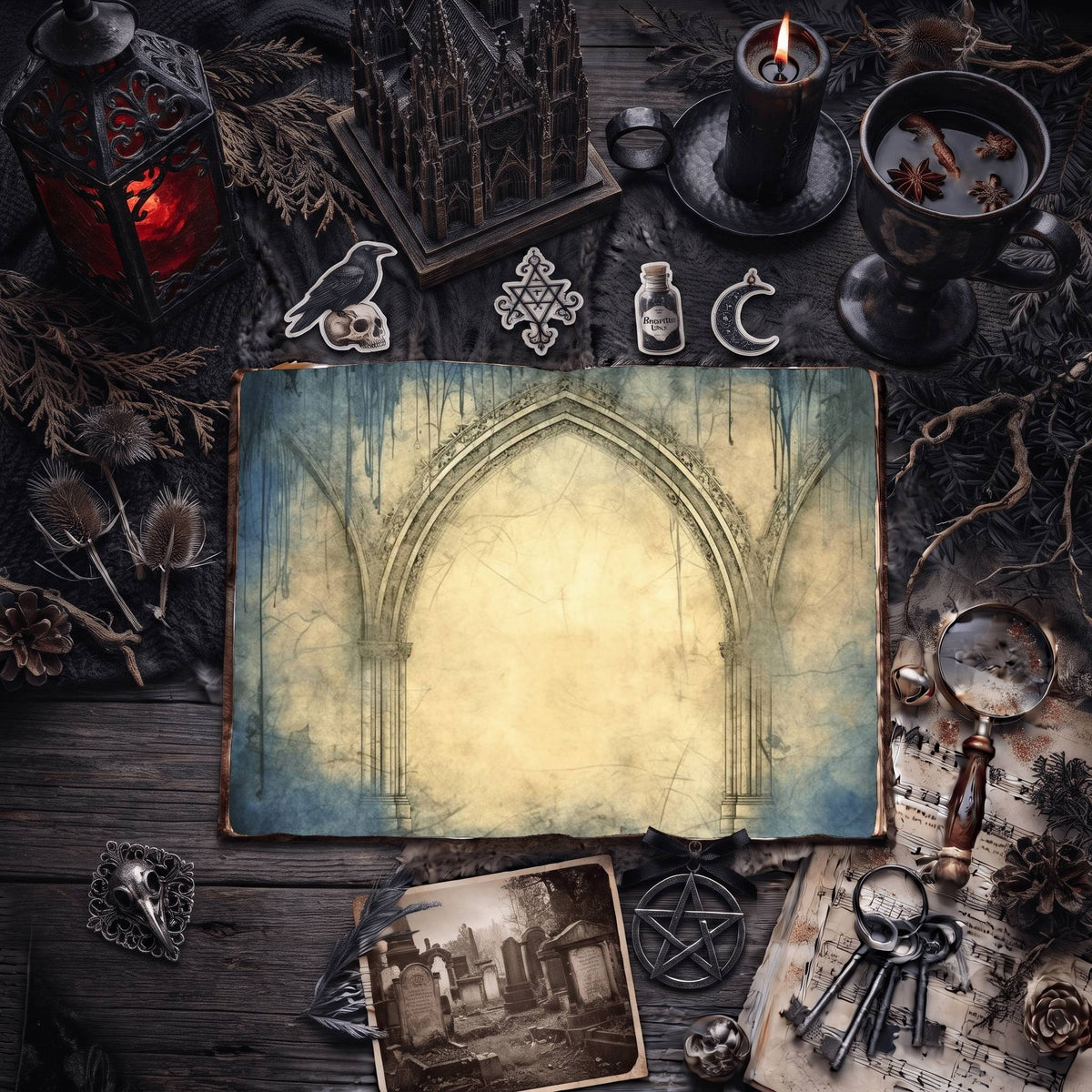 Gothic Arches Digital Papers