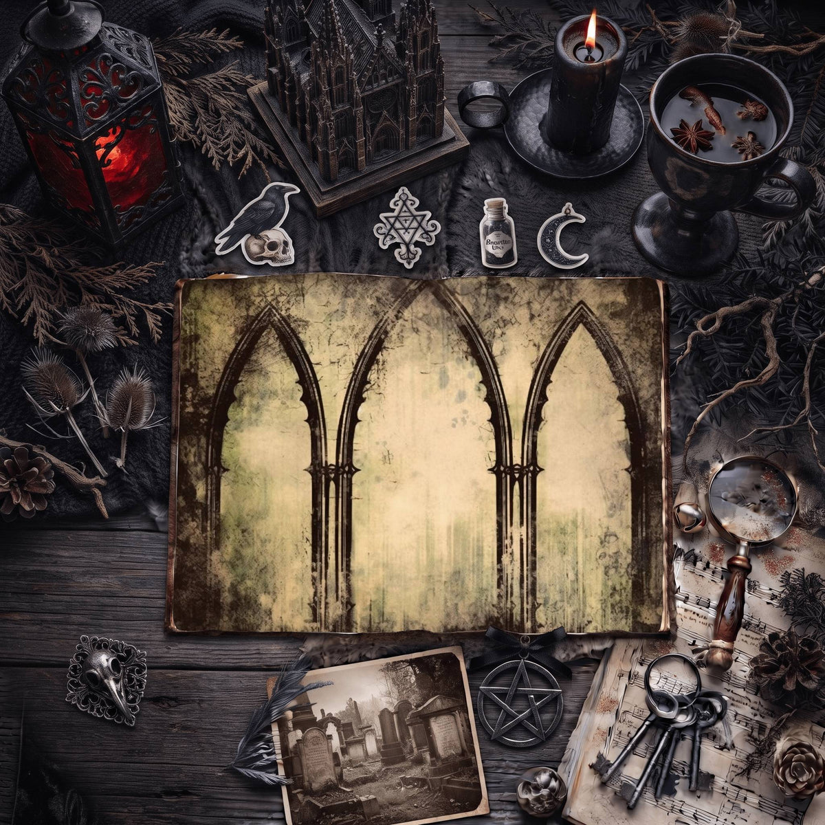Gothic Arches Digital Papers