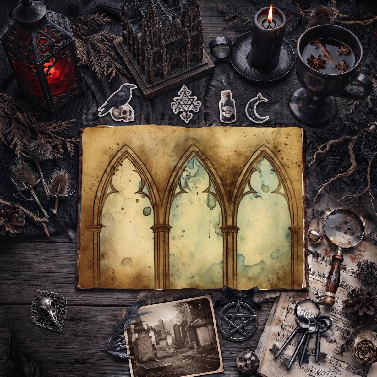Gothic Arches Digital Papers