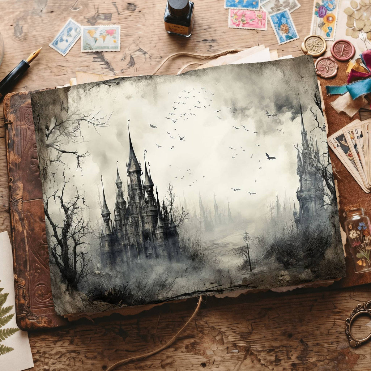 Gothic Castle Digital Papers