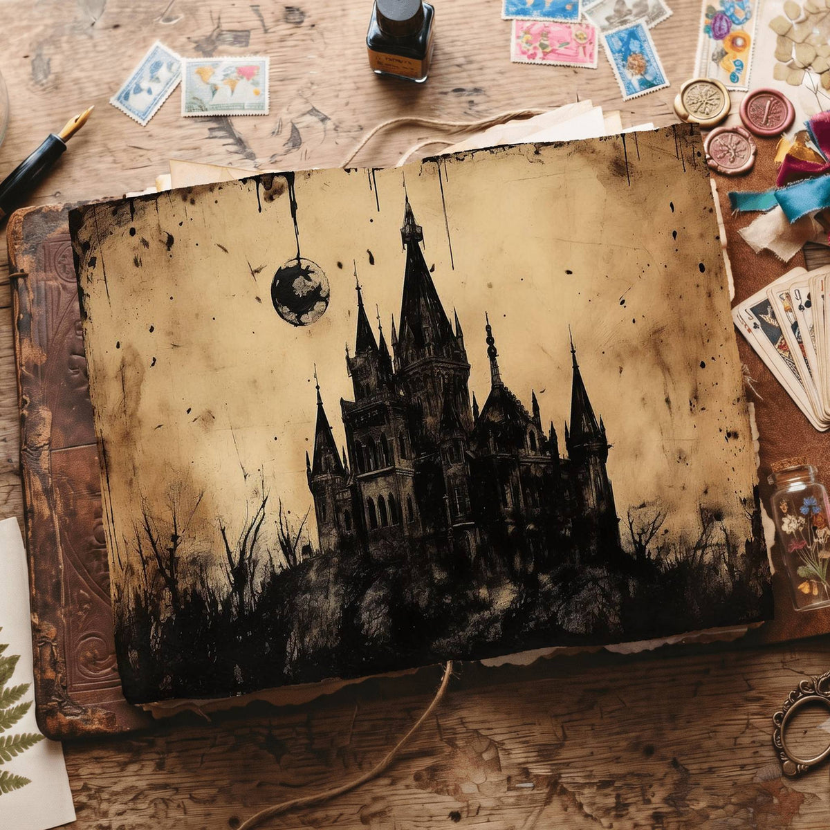 Gothic Castle Digital Papers