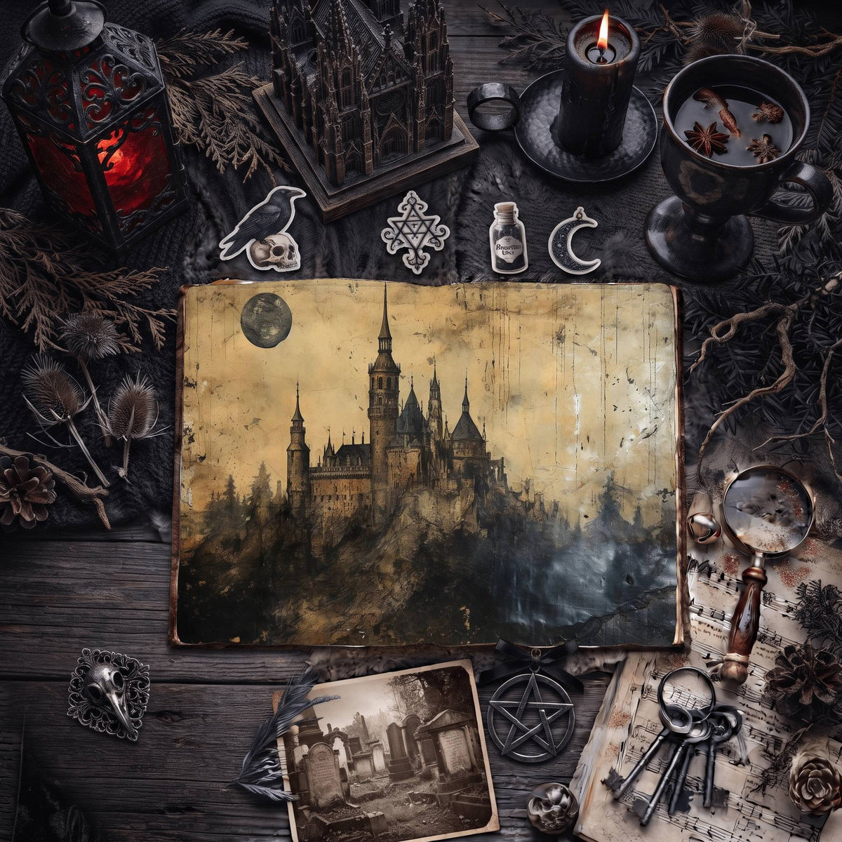 Gothic Castle Digital Papers