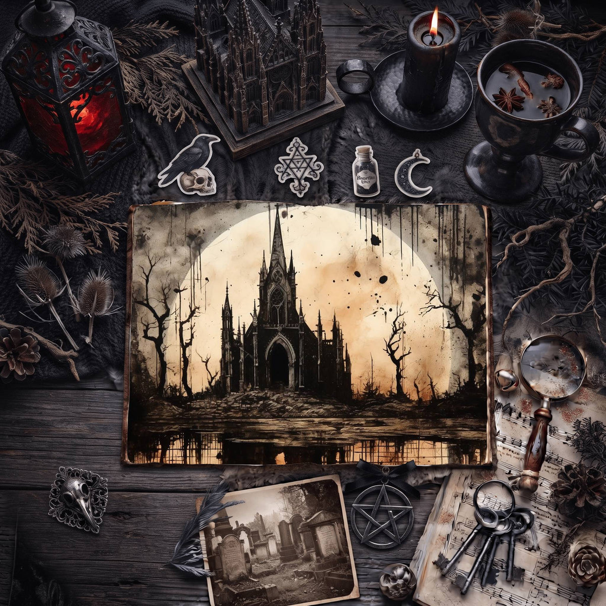 Gothic Castle Digital Papers