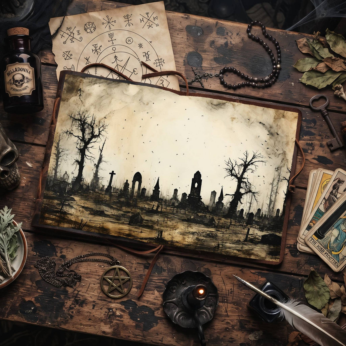 Gothic Cemetery Digital Papers