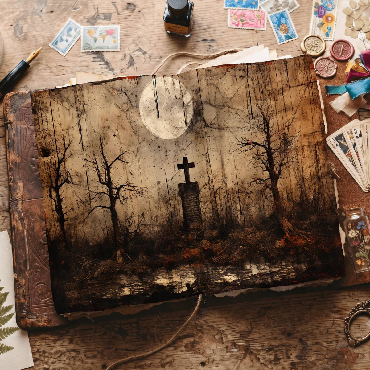 Gothic Cemetery Digital Papers