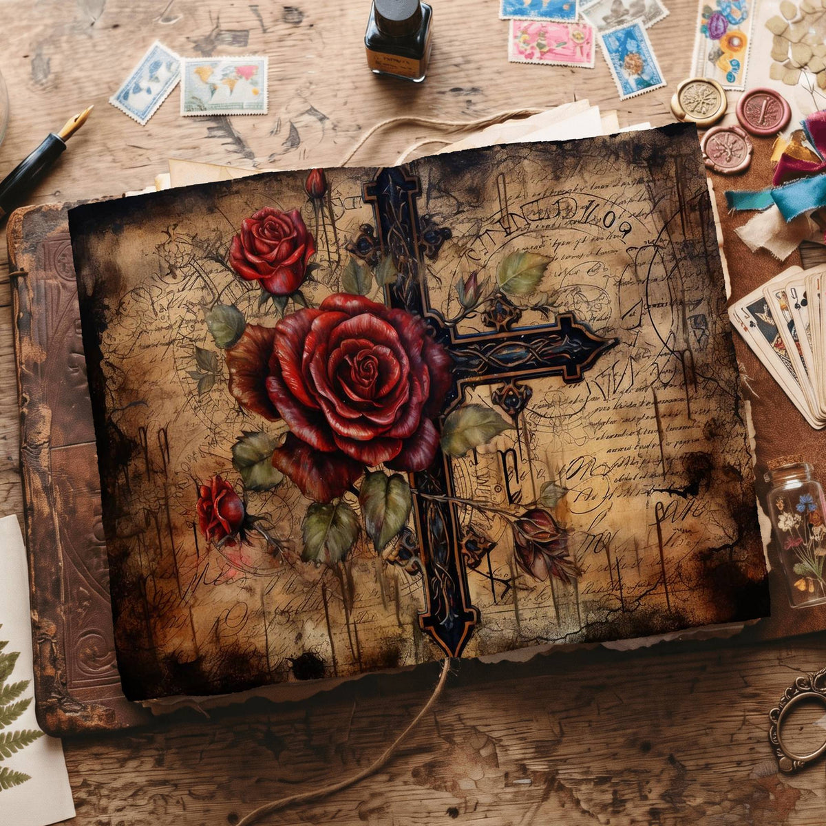Gothic Rose Digital Papers