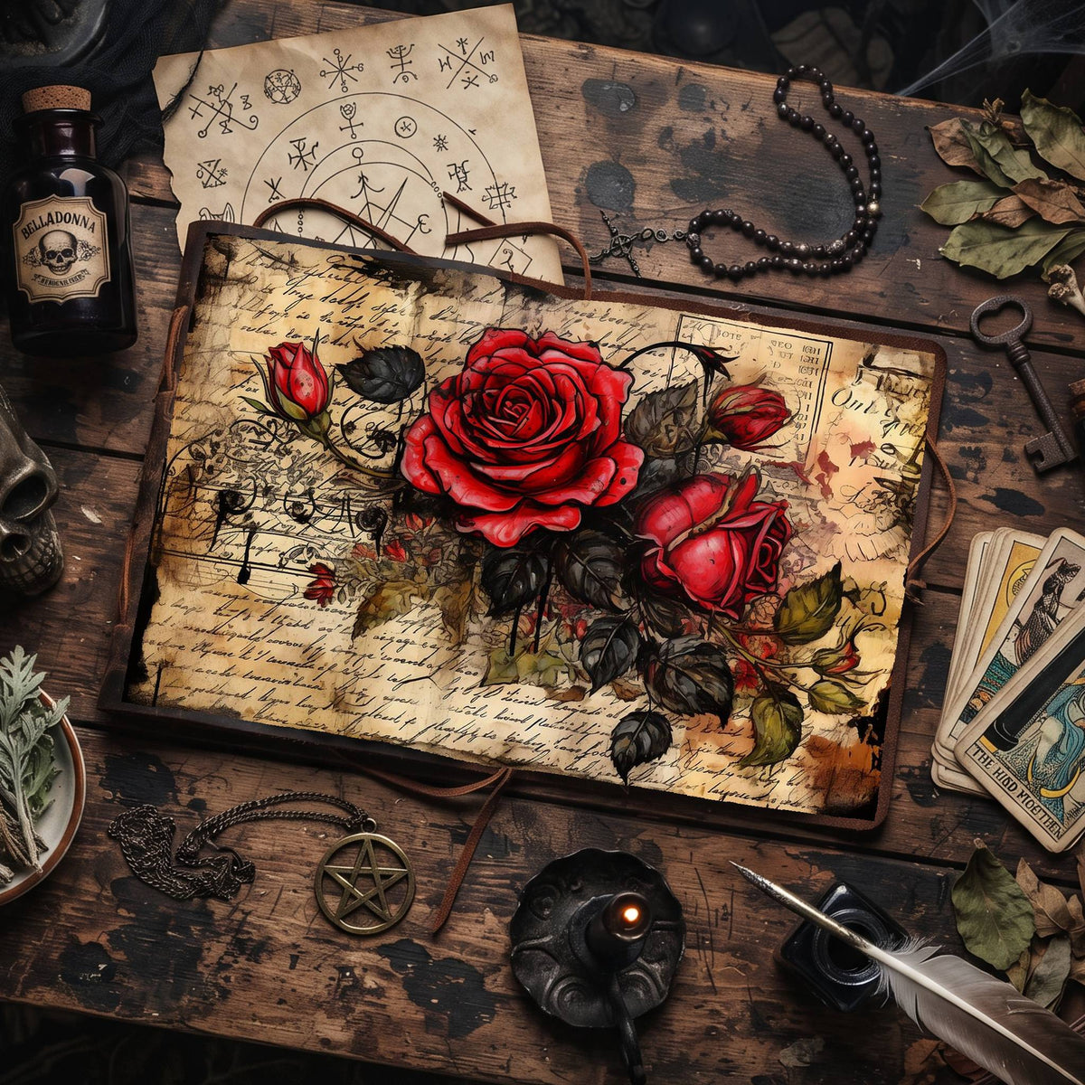 Gothic Roses Digital Papers