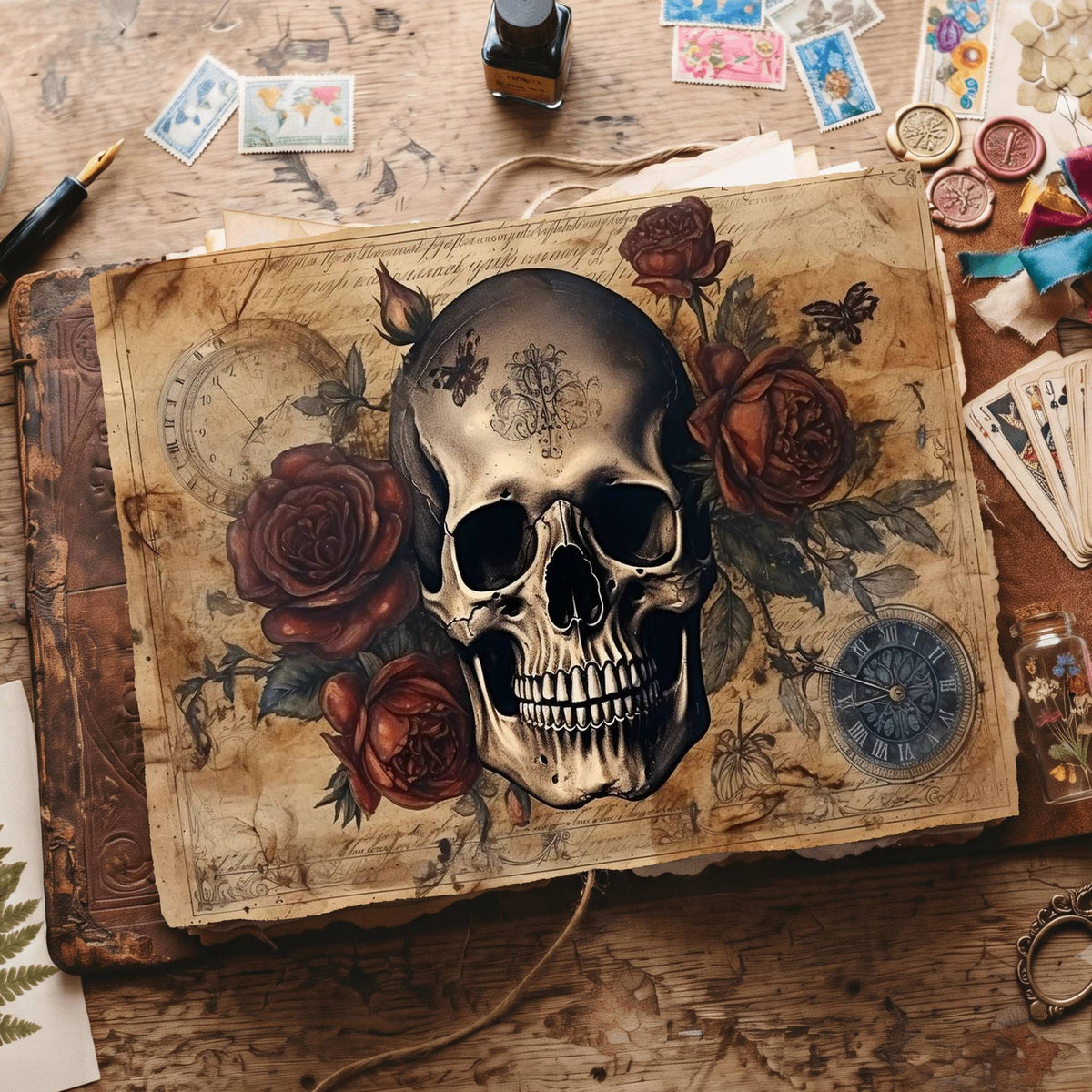 Gothic Skull Digital Papers