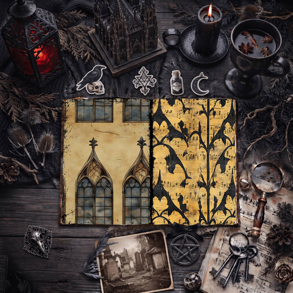 Gothic Digital Papers