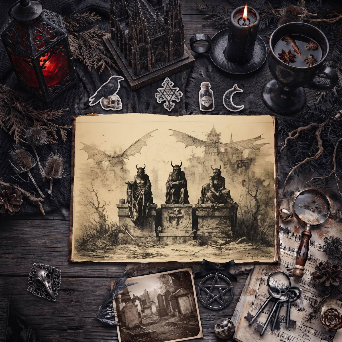 Gothic Digital Papers