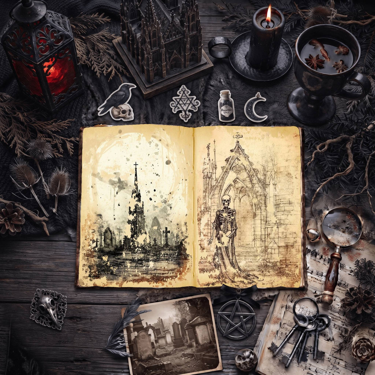 Gothic Digital Papers
