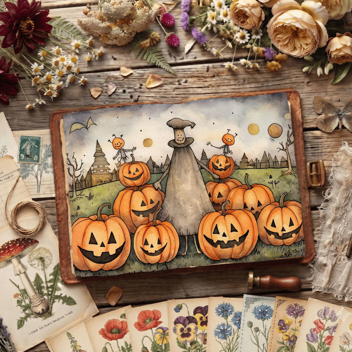 Halloween Pumpkins Digital Papers