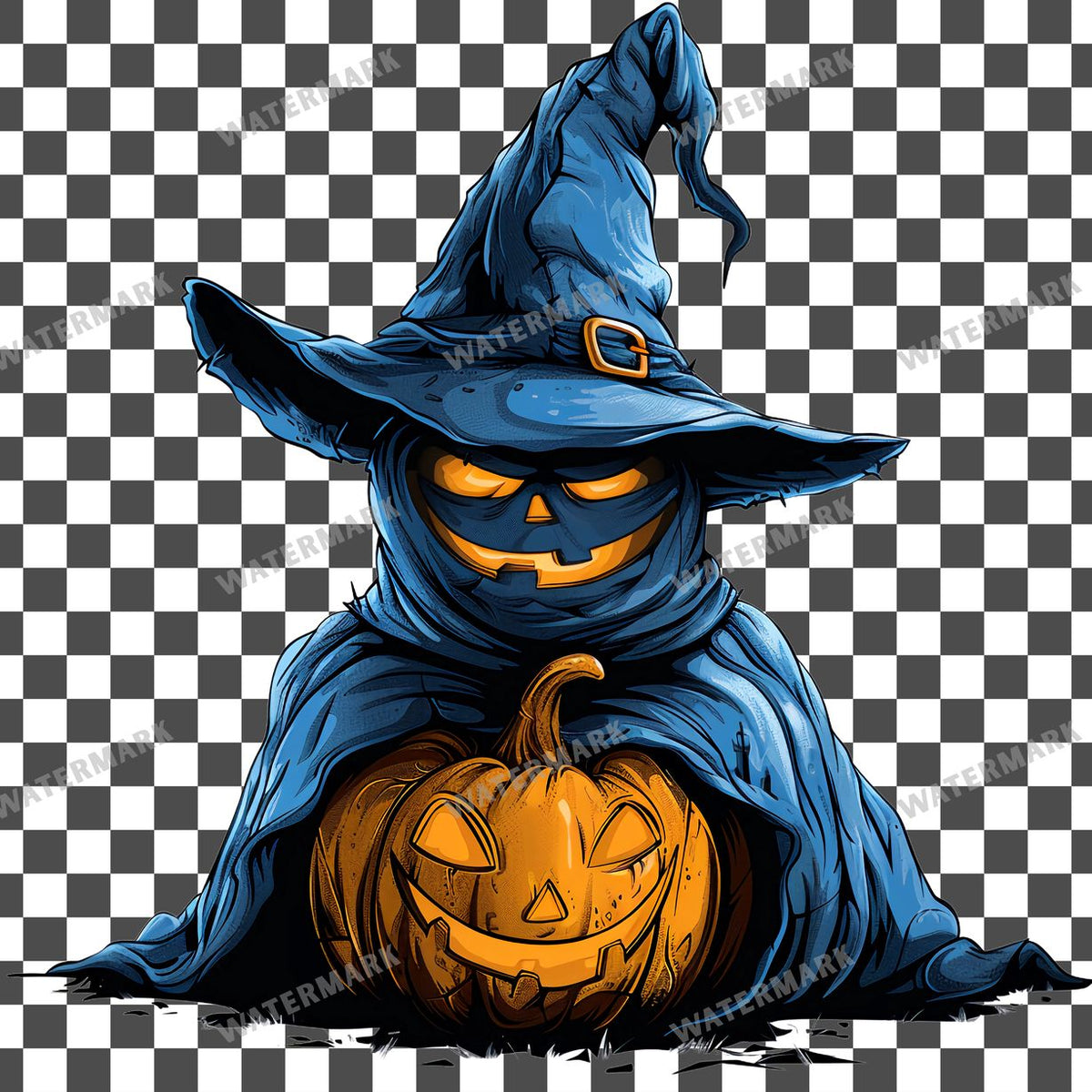 Halloween clipart PNG on a transparent background, design 7