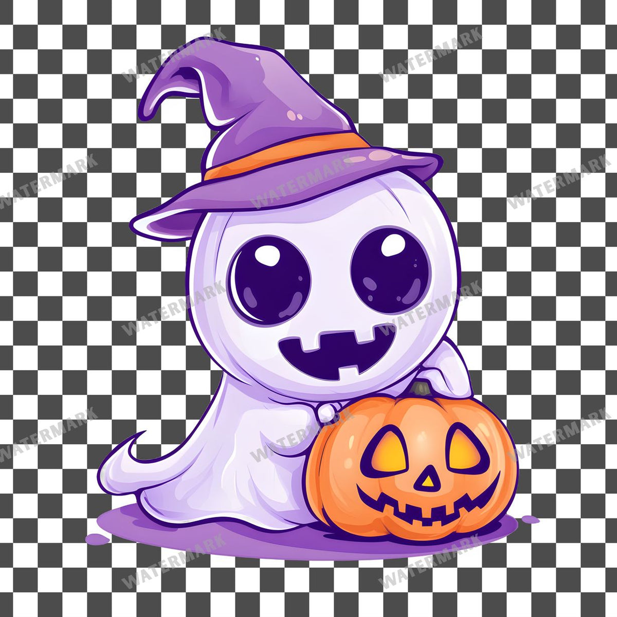 Halloween Kawaii Style Clipart Pngs