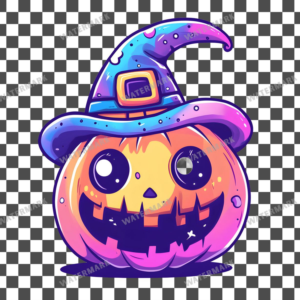Halloween Kawaii Style Clipart Pngs