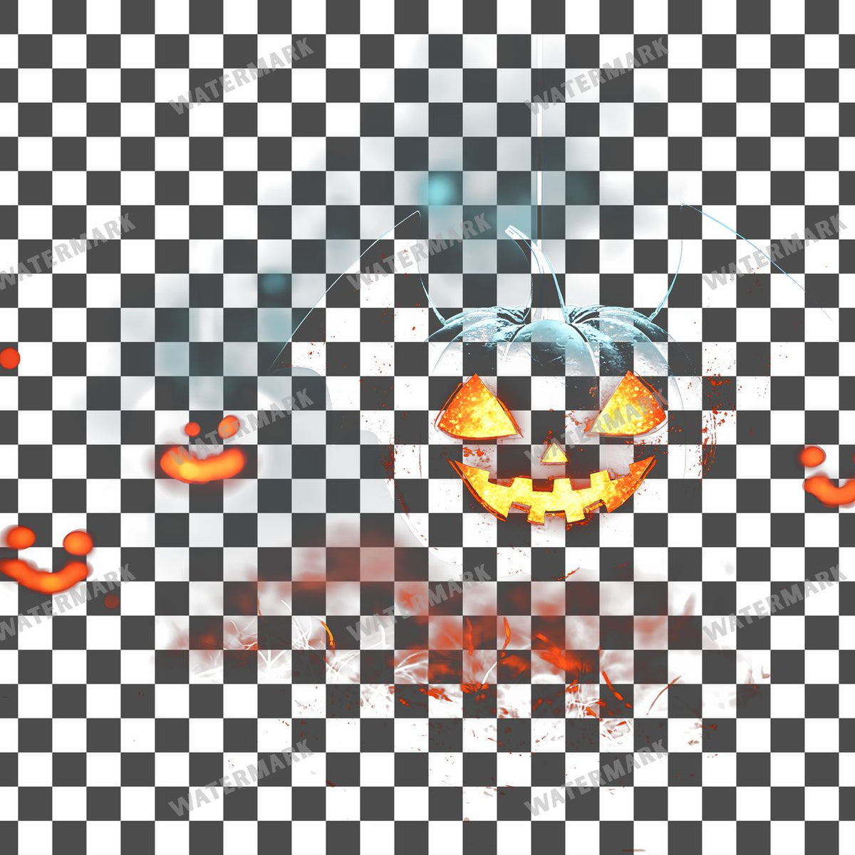 Halloween PNG overlay on a transparent checkered background, preview 7