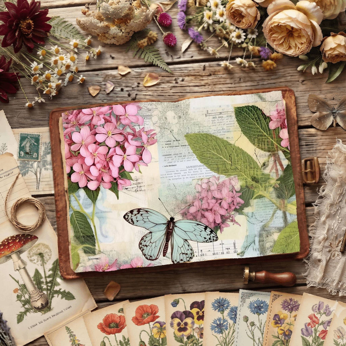 Hydrangea Flower Digital Papers