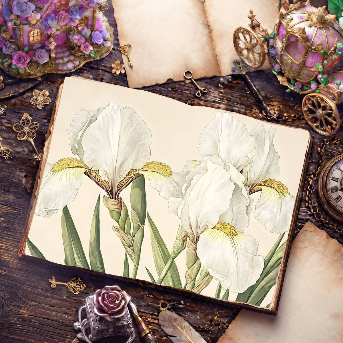 Irises Digital Papers