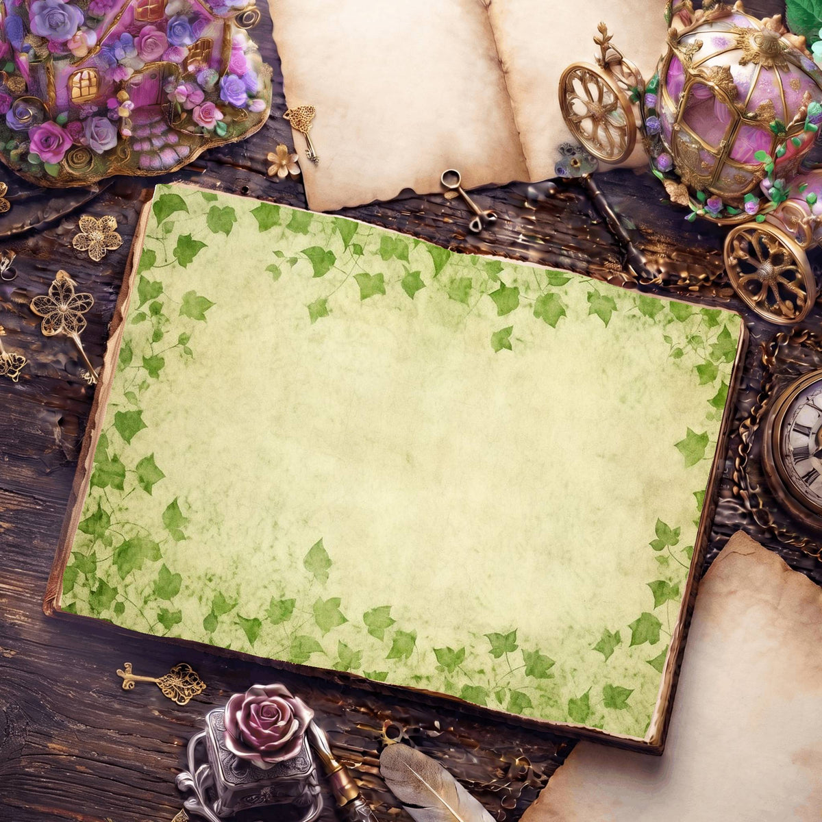 Ivy Leaves Digital Papers